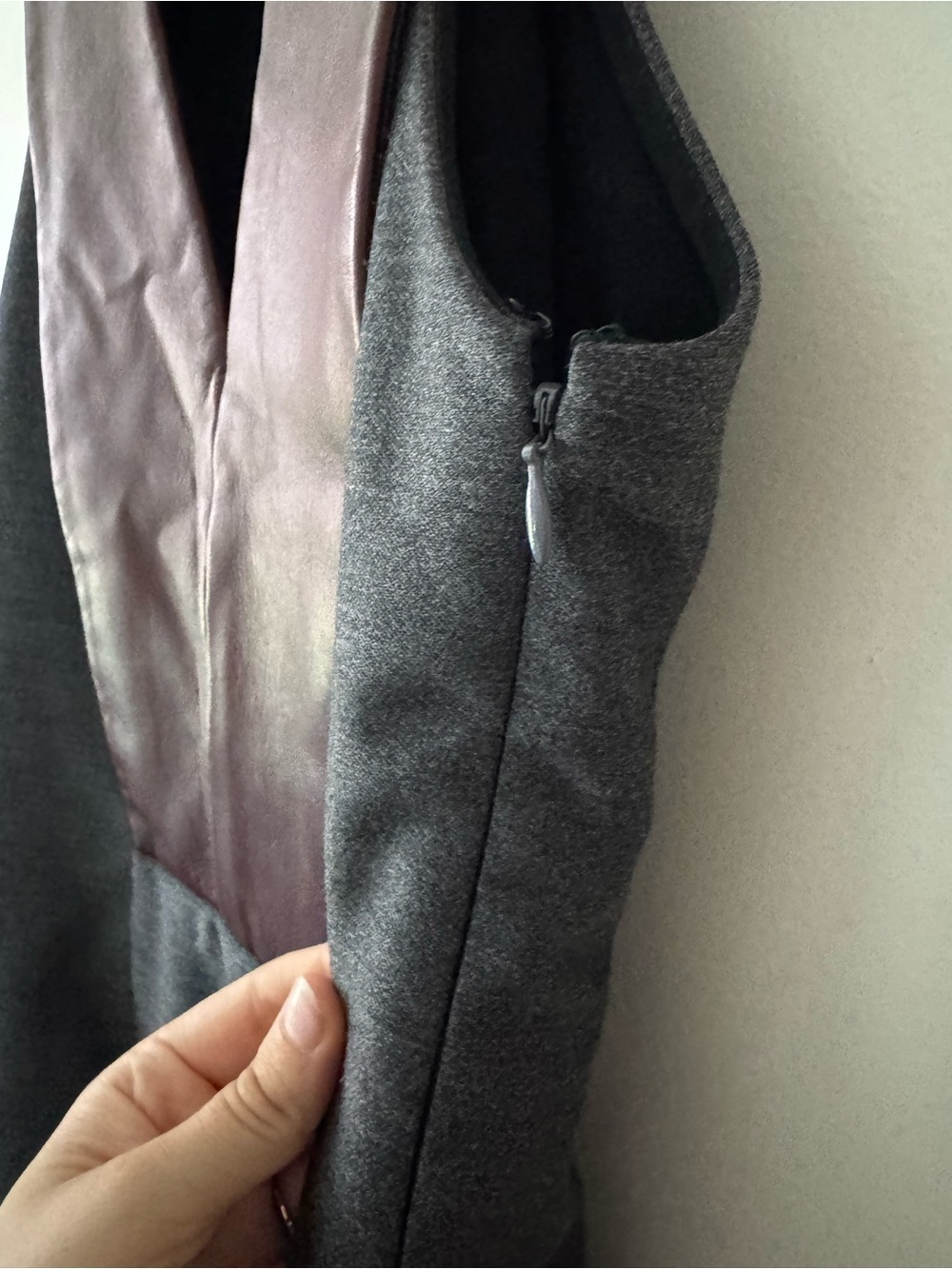 ALEXANDER WANG Leather and Wool Pinafore Dress 2 - Picture 10 of 12
